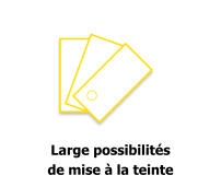 Large possibilités de mise à la teinte
